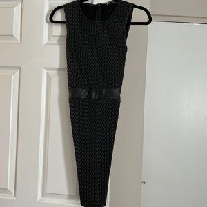 Never worn Zara faux leather sheath dress